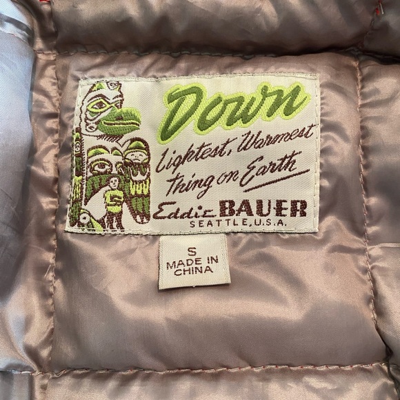 Eddie Bauer Red EB550 Fill Power Goose Down Lightweight Puffer Women Size Small - Picture 10 of 11